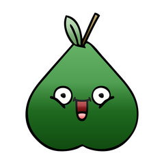 gradient shaded cartoon pear