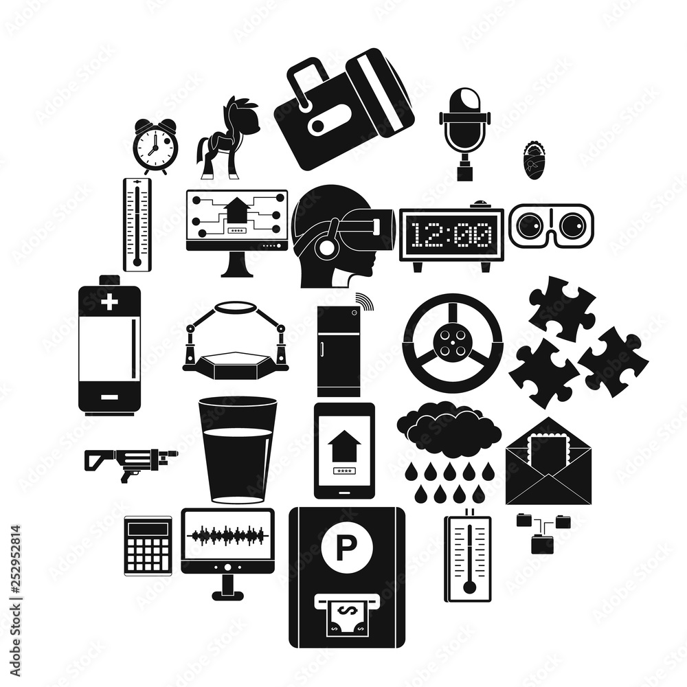 Aufkleber technical specialist icons set. simple set of 25 technical specialist icons for web isolated on whit