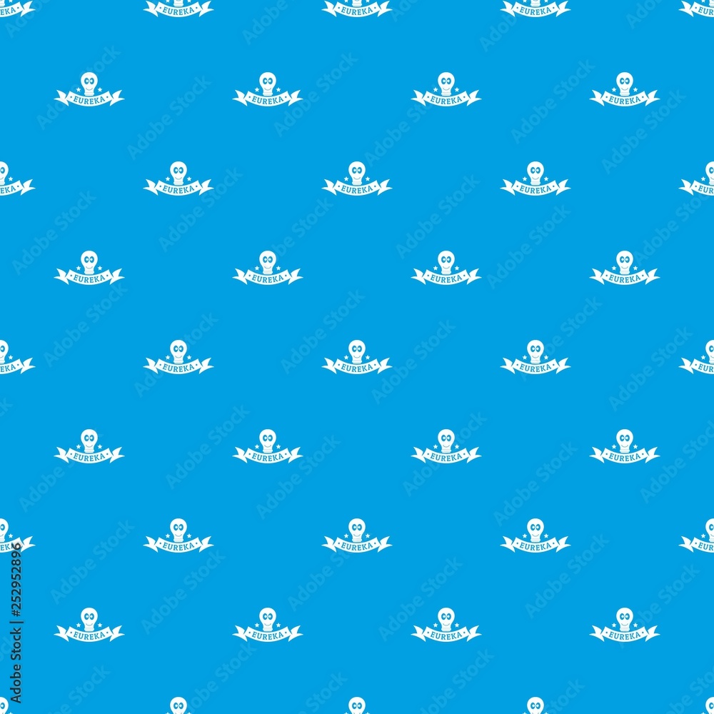 Poster eureka pattern vector seamless blue repeat for any use