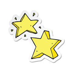 sticker of a cartoon star
