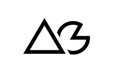 black and white alphabet letter logo combination design