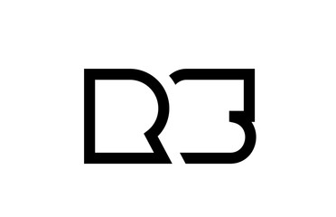 black and white alphabet letter logo combination design