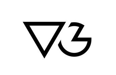 black and white alphabet letter logo combination design