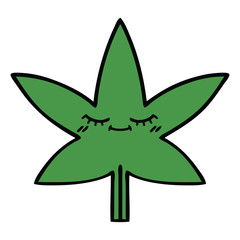 cute cartoon marijuana leaf