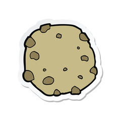 sticker of a cartoon cookie