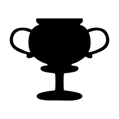 flat symbol gold trophy
