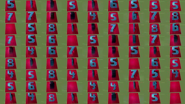 numbers code information clock counting