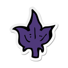 sticker of a cartoon leaf symbol