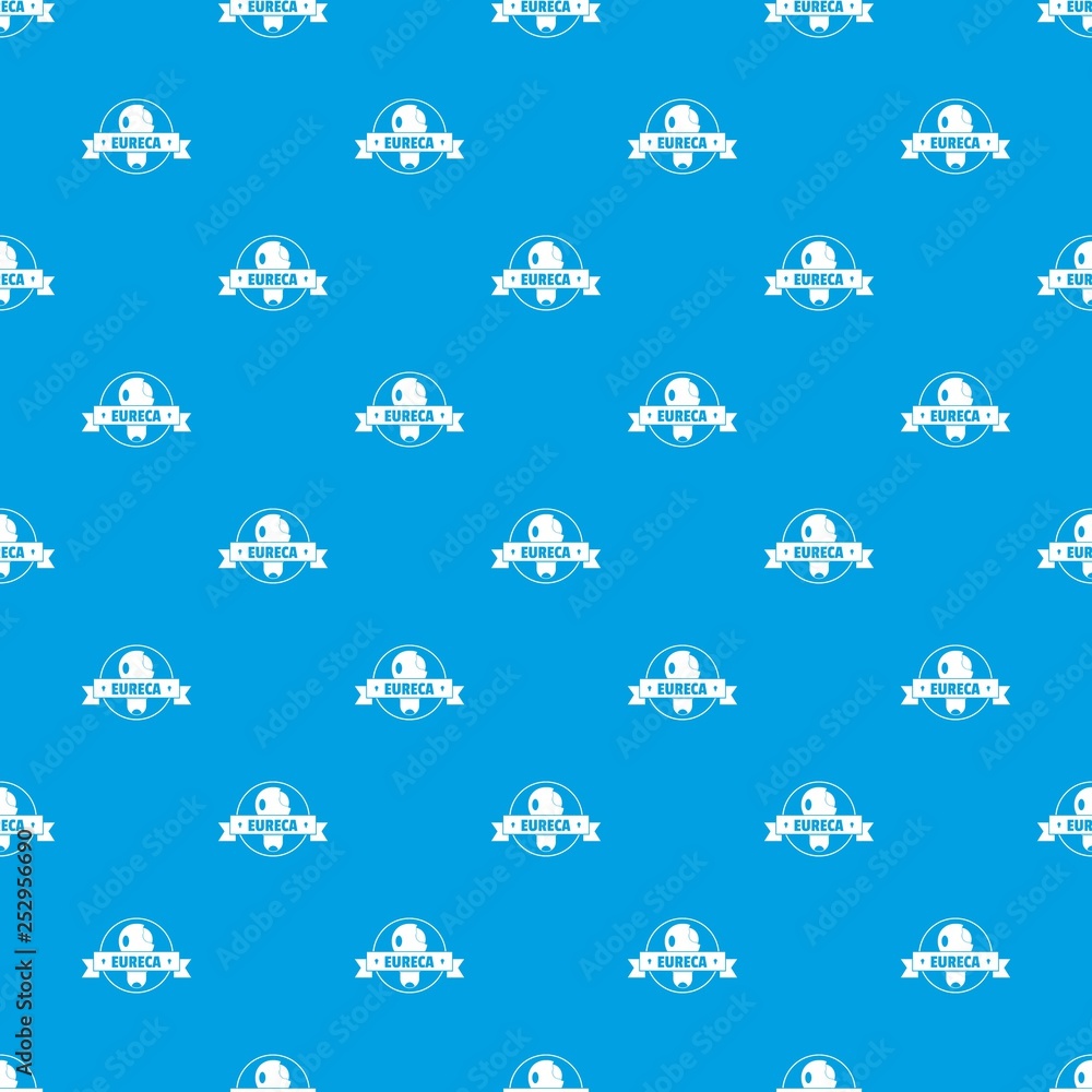 Poster eureka idea pattern vector seamless blue repeat for any use