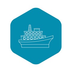 Fototapeta na wymiar Big ship icon. Outline illustration of big ship vector icon for web