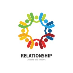 Friendship and relationship logo template