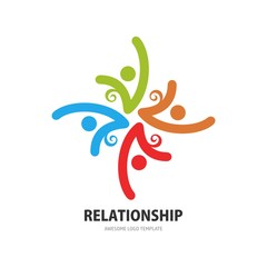 Friendship and relationship logo template