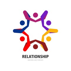 Friendship and relationship logo template