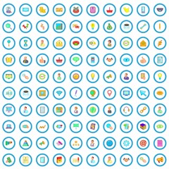 100 company icons set in cartoon style for any design vector illustration