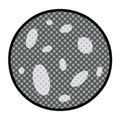 cartoon doodle of a full moon