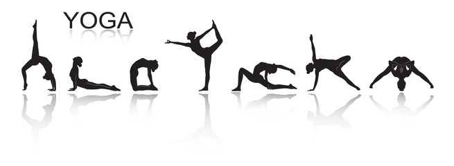 Set of yoga positions