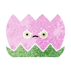 retro illustration style cartoon water lilly