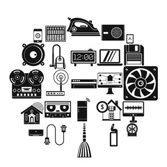 Software icons set. Simple set of 25 software vector icons for web isolated on white background