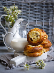 Cheesecakes with cottage cheese, buns with sweet cheese