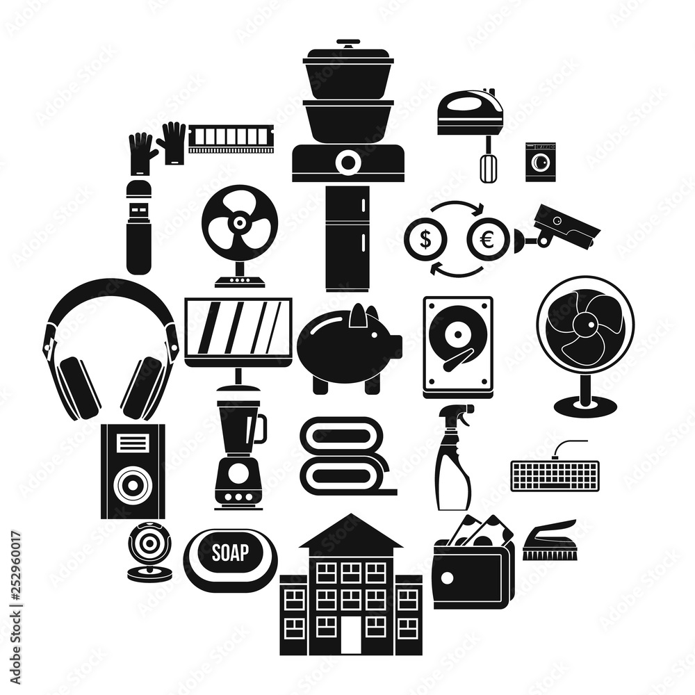 Poster computer app icons set. simple set of 25 computer app vector icons for web isolated on white backgro