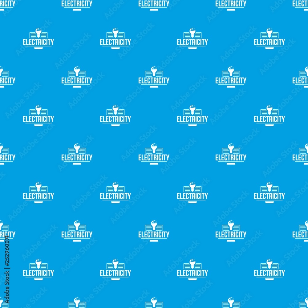 Poster electricity pattern vector seamless blue repeat for any use