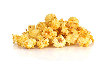 Popcorns isolated on white background