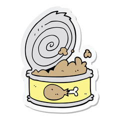 sticker of a cartoon canned food