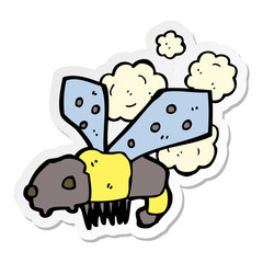 sticker of a cartoon bee