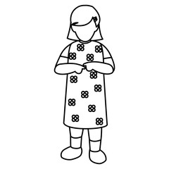 beautiful little girl character