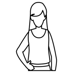 beautiful and young woman character