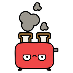 cute cartoon of a toaster