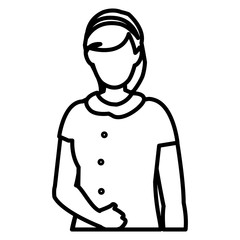 beautiful and young woman character