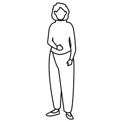 beautiful and young woman character