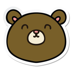 sticker of a quirky hand drawn cartoon bear