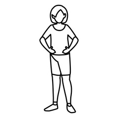 beautiful and young woman character