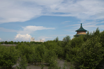 view of Pagoda on surabaya, indonesian
