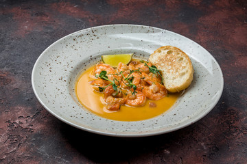 Tiger prawns on the grill