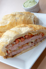 sandwich with brazilian sausage