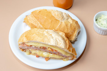 sandwich with brazilian sausage