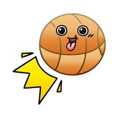 gradient shaded cartoon basketball
