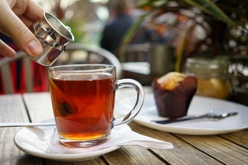 English tea with Milk in UK