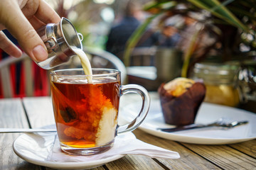 English tea with Milk in UK