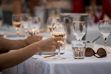close up wine glass