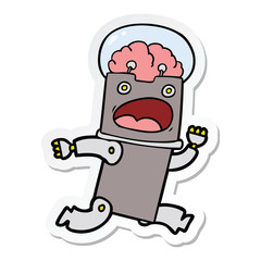sticker of a cartoon robot