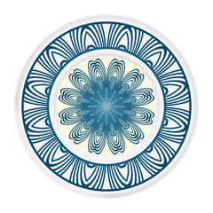 Relaxing Floral Mandala Ornament. Vector Illustration. Print For Modern Yoga Interiors Design, Wallpaper, Textile Industry