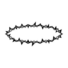 Silhouette of a crown of thorns. Vector illustration design