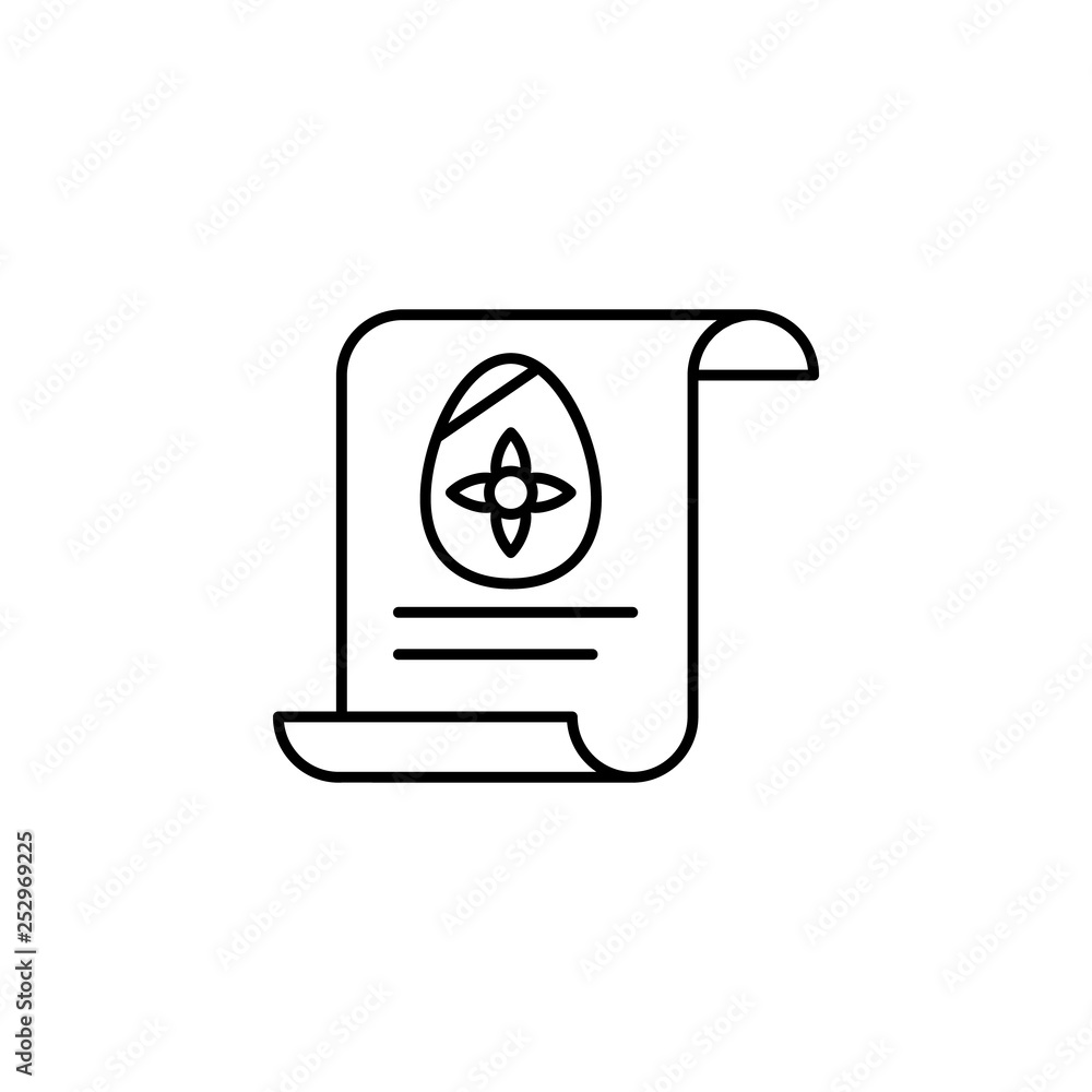 Aufkleber aester, data, egg, file icon. element of easter day icon. thin line icon for website design and deve
