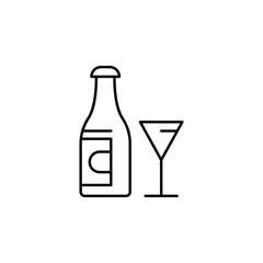 bootle, Easter, glass, wine icon. Element of easter day icon. Thin line icon for website design and development, app development. Premium icon