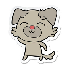 Fototapeta premium sticker of a cartoon dog