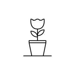 flower, Easter, tulip, plant icon. Element of easter day icon. Thin line icon for website design and development, app development. Premium icon
